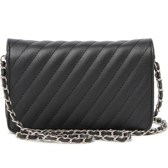 Badgley Mischka Quilted Flap Crossbody Mini Camera Bag w/ Silver Hardware NWOT - Picture 7 of 11